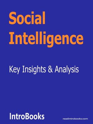 cover image of Social Intelligence